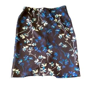 Roz&Ali Navy Blue Floral Skirt